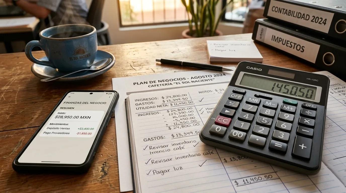 Componentes principales para calcular el Free Cash Flow sobre una mesa