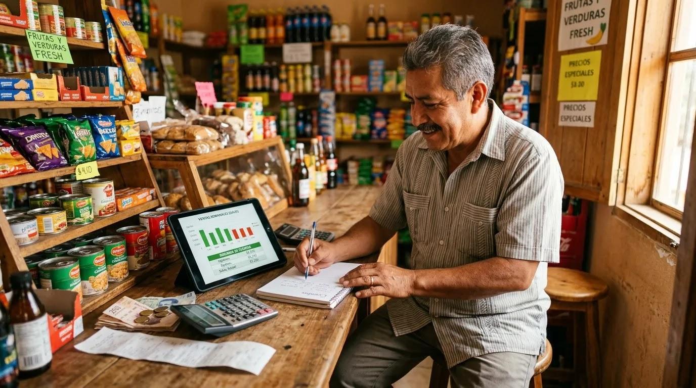 Hombre que investiga los tipos de financiamiento disponibles para negocios en México