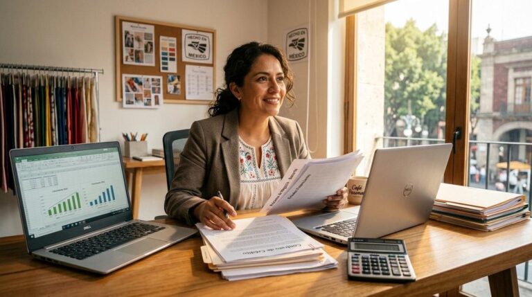 Mujer que obtiene un préstamo para hacer crecer su Pyme